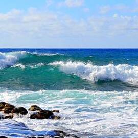 Incoming Tide At Glass Beach Kauai Hawaii by Mary Deal
