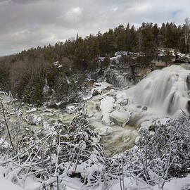 Inglis Falls in Winter, Owen Sound, Ontario 2 by John Twynam