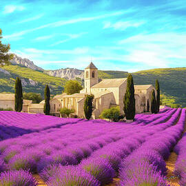 Interpretation of an Abbey of Provence by Chas Sinklier