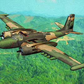 Invader over Vietnam - Art by Tommy Anderson