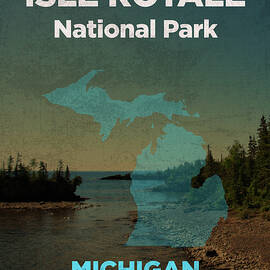 Isle Royale National Park in Michigan Travel Poster Series of National Parks Number 32 by Design Turnpike