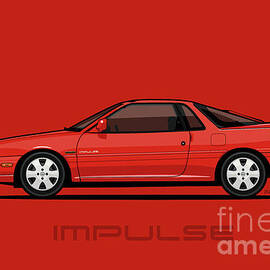Isuzu Impulse II RS Red by Tom Mayer II Monkey Crisis On Mars