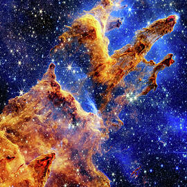 James Webb Space Telescope - Pillars of Creation - NIRCam Image - Enhanced and Cropped by Eric Glaser