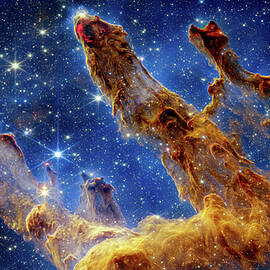 James Webb Space Telescope - Pillars of Creation - NIRCam Image - Horizontal - Cropped by Eric Glaser