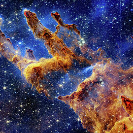 James Webb Space Telescope - Pillars of Creation - NIRCam Image - Remastered - Horizontal by Eric Glaser