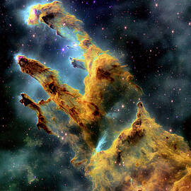 James Webb Space Telescope - Pillars of Creation - NIRCam Image - Vertical - Special Edition by Eric Glaser