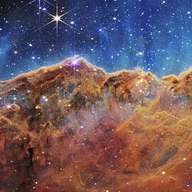 James Webb Telescope The Cosmic Cliffs in Carina by Adam Romanowicz