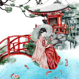 芸者ガール 浮世絵 ペイント画 Geisha Girlの通販 by hititoff's