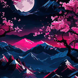 Japanese Landscape Neon by LMzKone Narciso Marlene