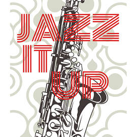 Jazz it up Saxophone and Typography by Matthias Hauser