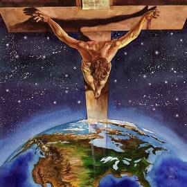 Jesus crucifixion cross by Natali Fedorova