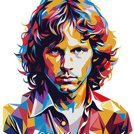Jim Morrison #2 in WPAP Pop Art by Vector Artnesia