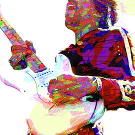 Jimi Hendrix Wails by David Lloyd Glover