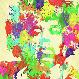 Jimi Hendrix Watercolor by Ricky Barnard