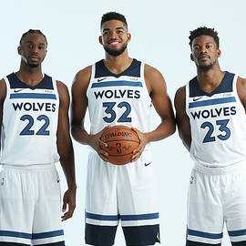 Jimmy Butler and Andrew Wiggins by David Sherman