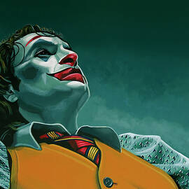 Joaquin Phoenix in Joker painting by Paul Meijering
