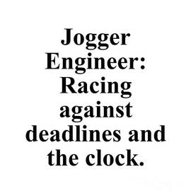 Jogger Engineer Racing Against Deadlines And The Clock by Jeff Creation