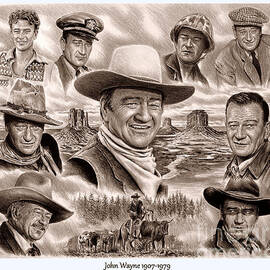 John Wayne collage 2 by Andrew Read