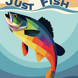 Just Fish Bass In Water by Dan Sproul