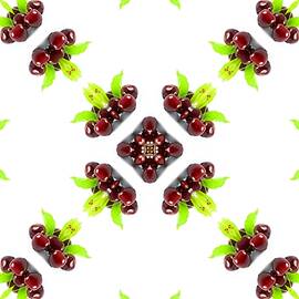 Kaleidoscopic pattern of cherries