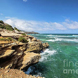 Kauai's Rocky Shore Along Shipwreck Beach by Scott Pellegrin