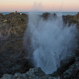 Kiama Blowhole At Sunset by Suzanne Luft