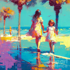 Kids on The Beach 4 by Roger Bonner