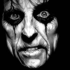 Killer - Alice Cooper - Black and White Edition by Fred Larucci