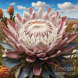King Protea in Close-Up AI by Mike Nellums