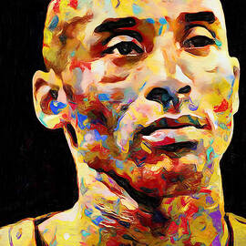 Kobe Portrait Messy by John Farr