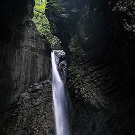 Kozjak Waterfall Slovenia by Joan Carroll