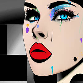 Lady Chic - Modern Pop Art  by Ronald Mills