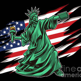 Lady Liberty Riot Anti Government by Mister Tee