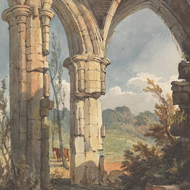 Landscape Looking Through Ruined Archway by Thomas Sully