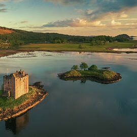 Last Light at Castle Stalker by Dave Bowman