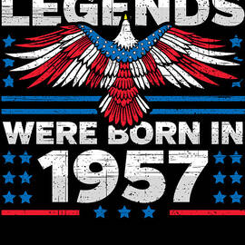 Legends Were Born in 1957 Patriotic Birthday by Flippin Sweet Gear