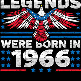 Legends Were Born in 1966 Patriotic Birthday by Flippin Sweet Gear