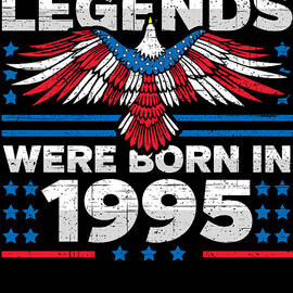 Legends Were Born in 1995 Patriotic Birthday by Flippin Sweet Gear
