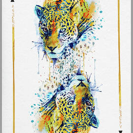 Leopard Head Jack Of Spades Playing Card