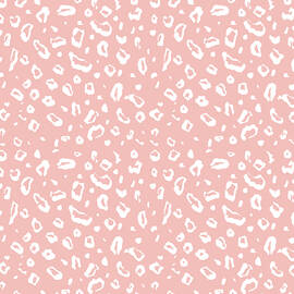 Leopard Skin Pattern - Pink and White by Studio Grafiikka