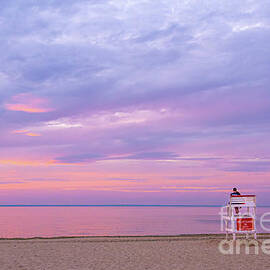 Lifeguard Chair Sunset by Vera Chwostyk