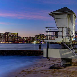 Lifeguard Tower at Dusk by Kelley King