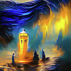 Lighthouse 05 Magical Golden Glow by Matthias Hauser
