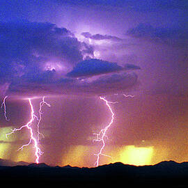 Lightning At Sunset Vista by Douglas Taylor