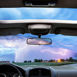 Lightning Storm Chaser Window View by James BO Insogna