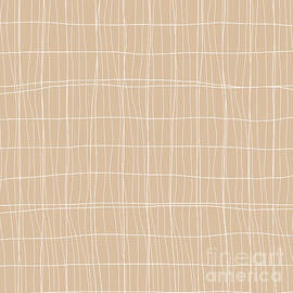 Lines Pattern Modern Design, Tan and White by Patricia Awapara