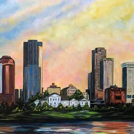 Little Rock Arkansas Skyline by Sherrell Rodgers