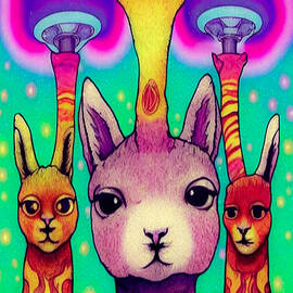 Llama Mushroom Gods by Greg Burbank