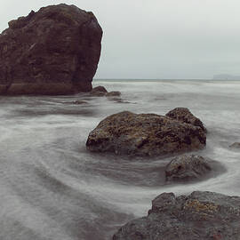 Long exposure of coastal rocks by Jeff Swan