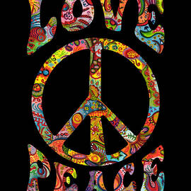 Love Peace Sign Hippie by Manuel Schmucker
